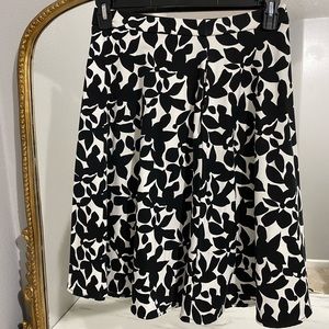 Cynthia Rowley Black and White aline skirt